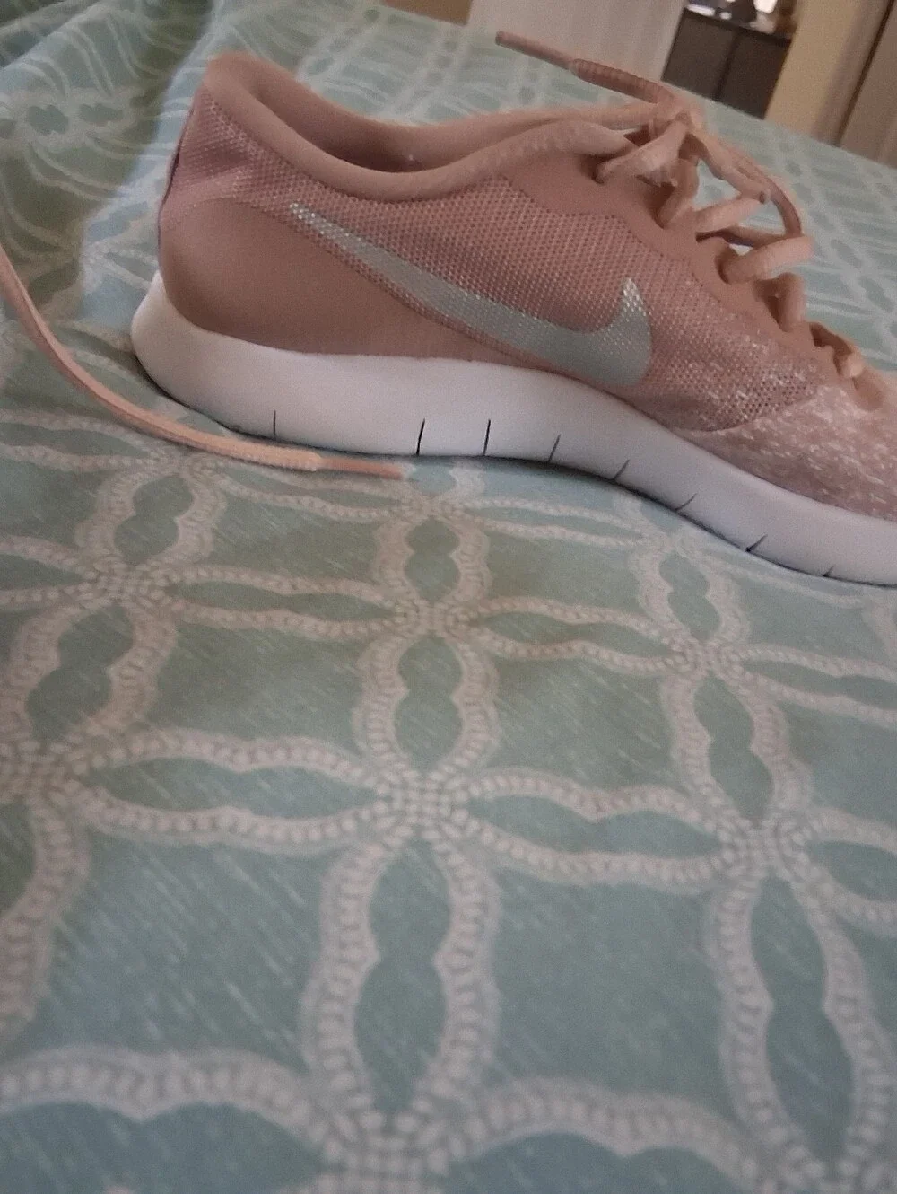 Nike Women Light Pink Mesh Running Sneakers Size 7 908995-002